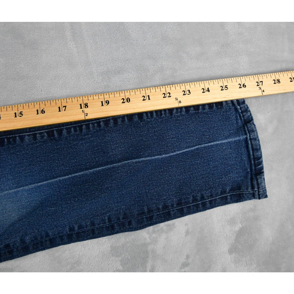 True Religion Geno Slim Jeans Women's Sz 12 (23x26) Elastic Waist Distressed - Picture 10 of 11